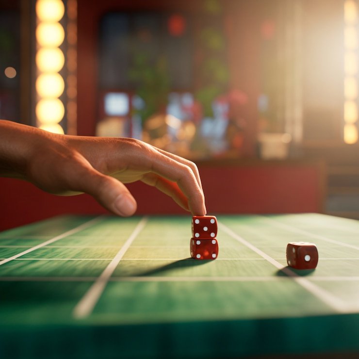 Mesin slot digital dengan berbagai simbol berwarna pada layar permainan